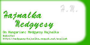 hajnalka medgyesy business card